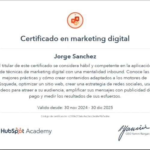 hubspot certification