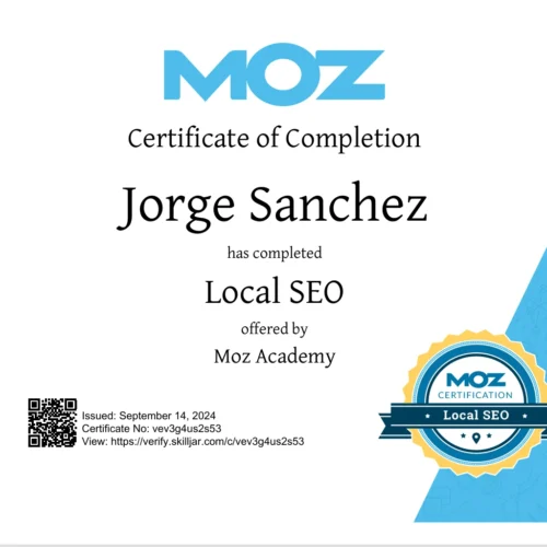 moz certification